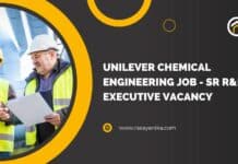 Unilever Chemical Engineering Job - Sr R&D Executive Vacancy