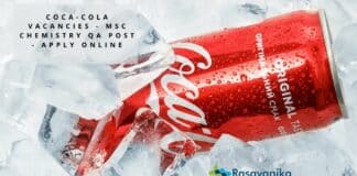 Coca Cola Vacancies - MSc Chemistry QA Post - Apply Online
