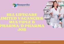 HLL Lifecare Limited Vacancies - Multiple B Pharma/D Pharma Job