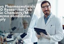 Teva Pharmaceuticals R&D Researcher Job - MSc Chemistry/M Pharma