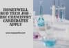 Honeywell R&D Tech Job - BSc Chemistry Candidates Apply
