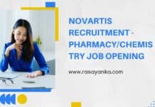 Novartis Recruitment - Pharmacy/Chemistry Job Opening