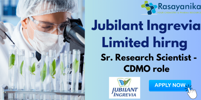 Sr. Research Scientist - CDMO