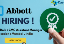 CMC Assistant Manager at Abbott