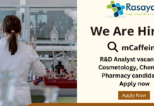 Cosmetology Chemistry Pharmacy Job