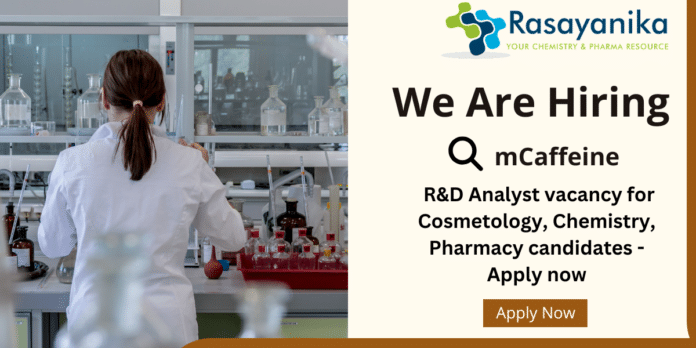 Cosmetology Chemistry Pharmacy Job