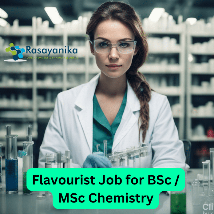 Flavourist Job for BSc / MSc Chemistry at Givaudan