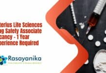 Soterius Life Sciences Drug Safety Associate Vacancy - 1 Year Experience Required