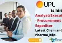 Analyst/Executive - Procurement Expeditor
