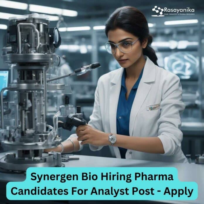 Synergen Bio Hiring Pharma Candidates For Analyst Post - Apply