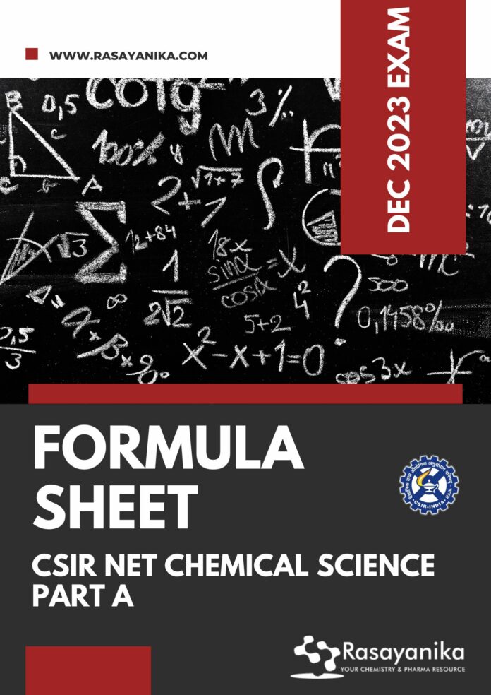 CSIR NET Formula Sheet