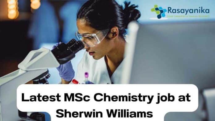 Sherwin Williams job for Chemistry