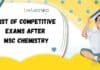 List of Msc Chemistry Competitive Exams