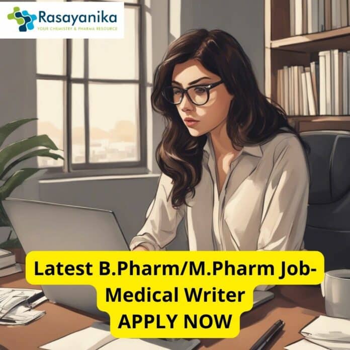 Latest M.Pharm/B.Pharm Job