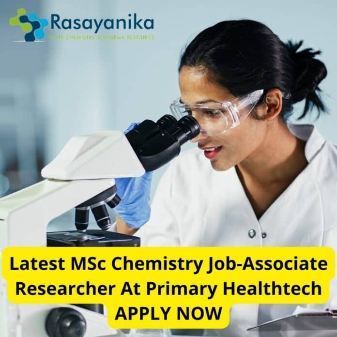 Latest MSc Chemistry Job