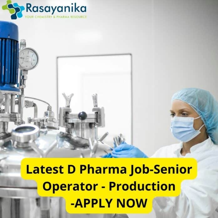 Latest D Pharm Job