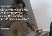 "Apply Now for CSIR-NCL MSc Chemistry Project Associate Recruitment - Limited Positions Available!"