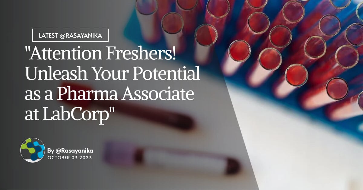 Freshers Job Alert Pharma Associate at LabCorp