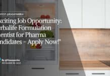 "Exciting Job Opportunity: Herbalife Formulation Scientist for Pharma Candidates - Apply Now!"