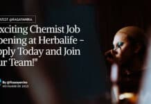 Herbalife Chemist Job Opening - Apply Online Now!