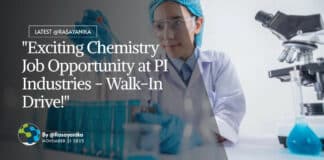"Exciting Chemistry Job Opportunity at PI Industries - Walk-In Drive!"