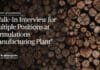 "Walk-In Interview for Multiple Positions at Formulations Manufacturing Plant"
