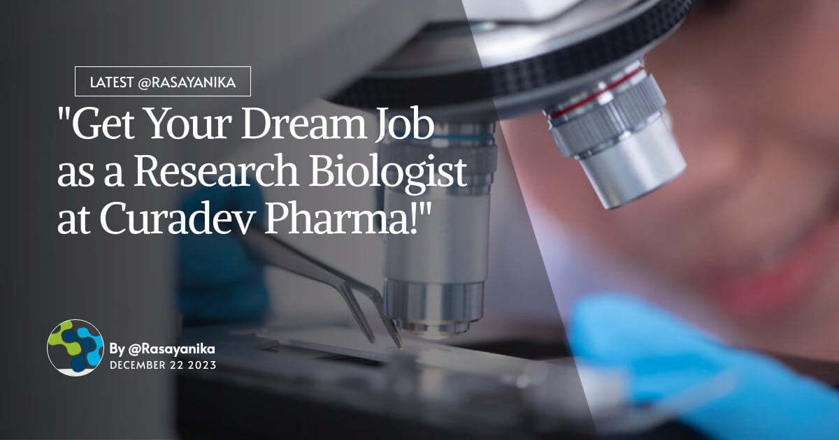 Freshers Jobs Curadev Research Biologist Job For MPharma