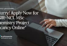 "Hurry! Apply Now for CSIR-NCL MSc Chemistry Project Vacancy Online"