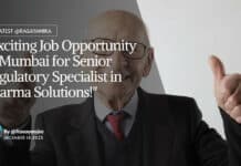 "Exciting Job Opportunity in Mumbai for Senior Regulatory Specialist in Pharma Solutions!"