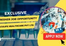 FRESHERS JOB at Aculife Healthcare