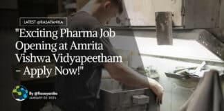 "Exciting Pharma Job Opening at Amrita Vishwa Vidyapeetham - Apply Now!"
