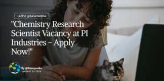 "Chemistry Research Scientist Vacancy at PI Industries - Apply Now!"