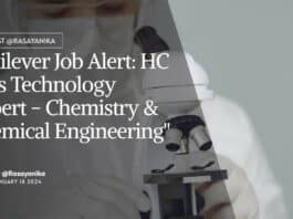 "Unilever Job Alert: HC Bars Technology Expert - Chemistry & Chemical Engineering"