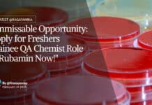"Unmissable Opportunity: Apply for Freshers Trainee QA Chemist Role at Rubamin Now!"