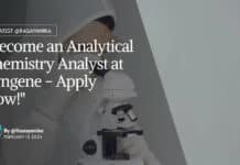 "Become an Analytical Chemistry Analyst at Syngene - Apply Now!"