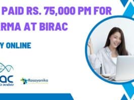 BIRAC Jobs Pharma Associate