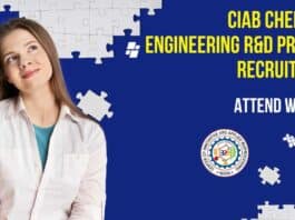 CIAB Chemical Engineering R&D Project Recruitment