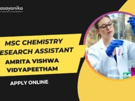MSc Chemistry Research Assistant