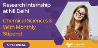Research Internship at NII Delhi For Chemical Sciences With Monthly Stipend