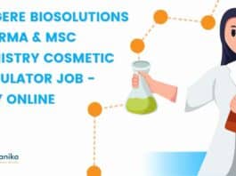 Devigere Biosolutions BPharma & MSc Chemistry Cosmetic Formulator Job - Apply Online