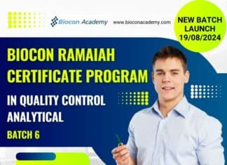 Biocon Ramaiah Certificate Program in Quality Control Analytical Batch 6