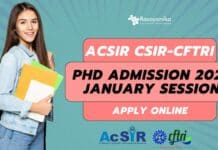 AcSIR CSIR-CFTRI 2025 Admissions PhD