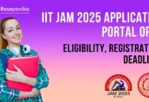 IIT JAM 2025 Application Portal