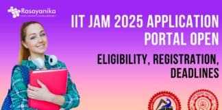 IIT JAM 2025 Application Portal