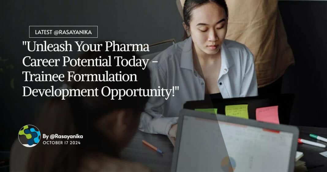 MPharma Freshers Trainee Formulation Development at ENDO