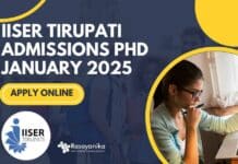 IISER Tirupati Admissions 2025