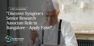 "Discover Syngene's Senior Research Associate Role in Bangalore - Apply Now!"