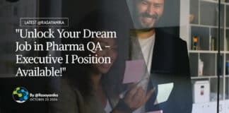 Zentiva Pharma QA Executive Position Available! BPharma & MPharma Apply!