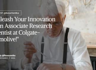 Associate Research Scientist at Colgate-Palmolive! Chemical Engg & Chem Apply Online